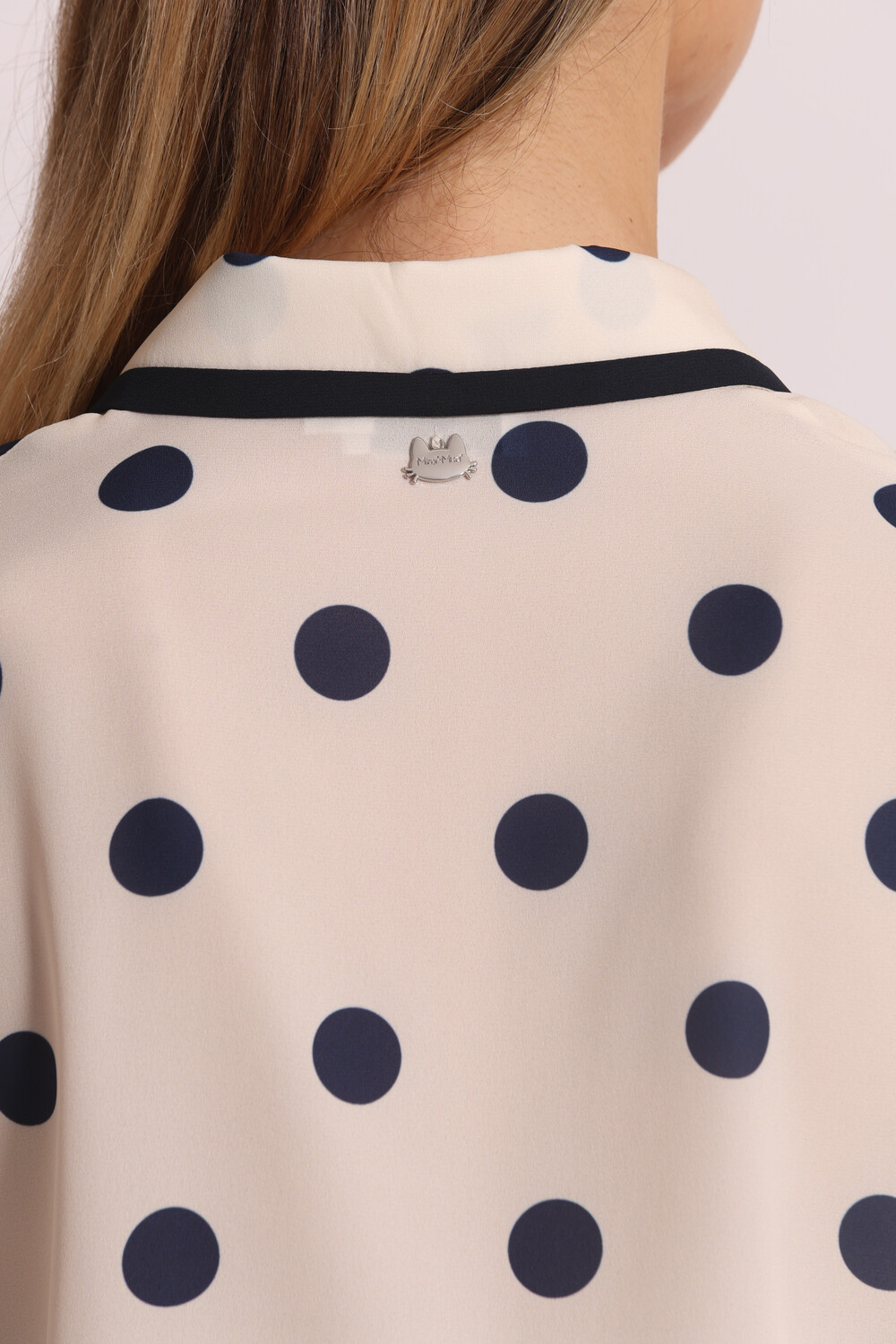 MIMI' MUA' - Camicia a maniche corte con fantasia a pois