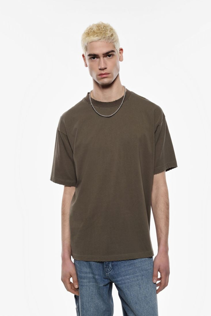 T-shirt a maniche corte con colletto rotondo