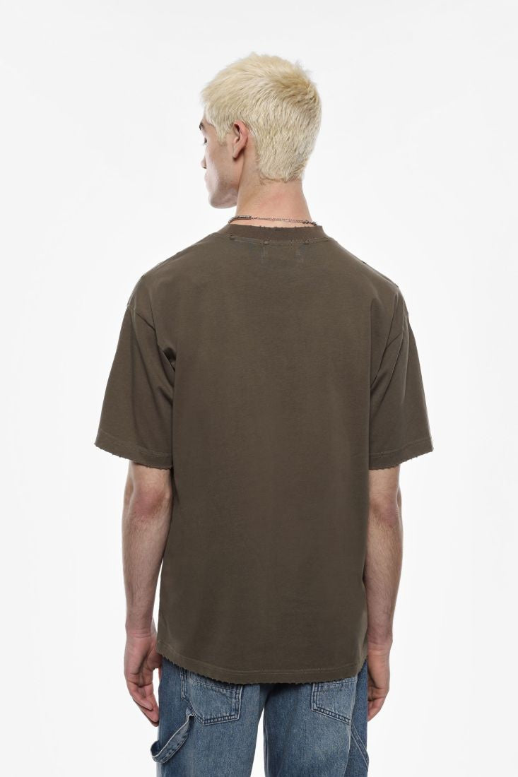 T-shirt a maniche corte con colletto rotondo