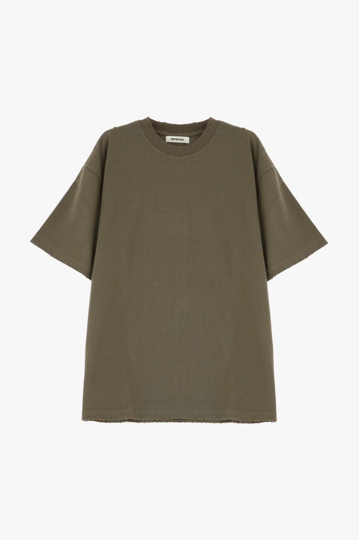 T-shirt a maniche corte con colletto rotondo