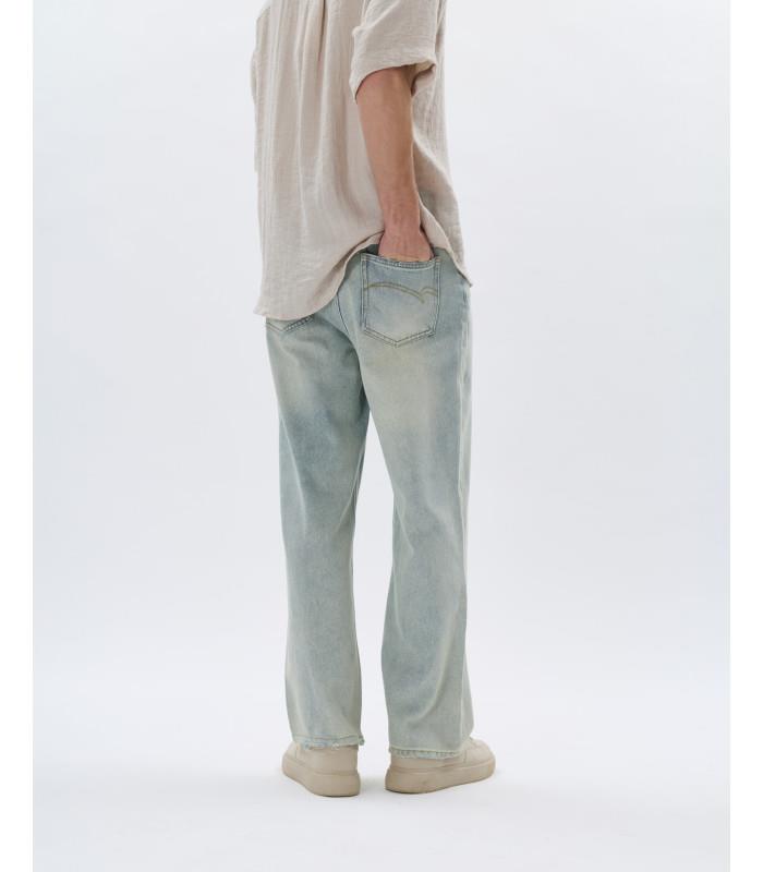 DOUBLE LABEL - Jeans wide leg lavaggio vintage