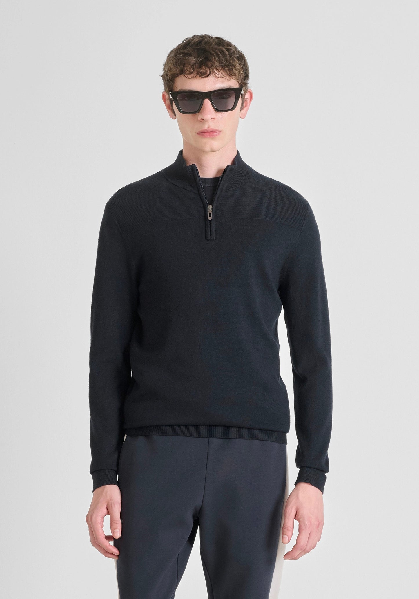 ANTONY MORATO - Maglia slim fit in misto viscosa con zip