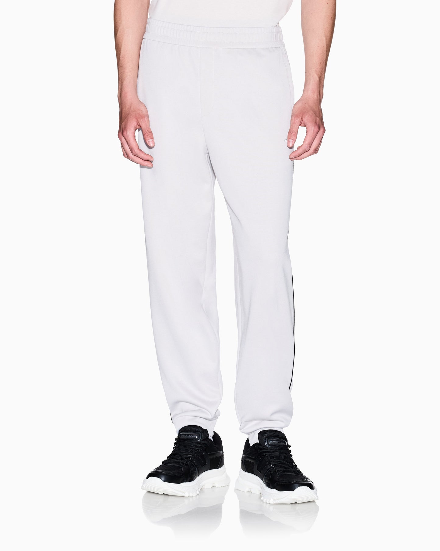 ARMANI EXCHANGE - Pantaloni jogger piping a contrasto