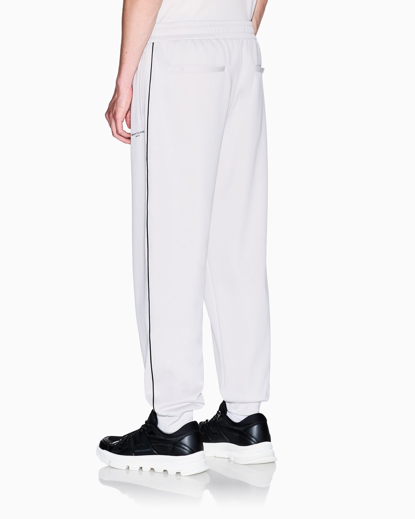 ARMANI EXCHANGE - Pantaloni jogger piping a contrasto