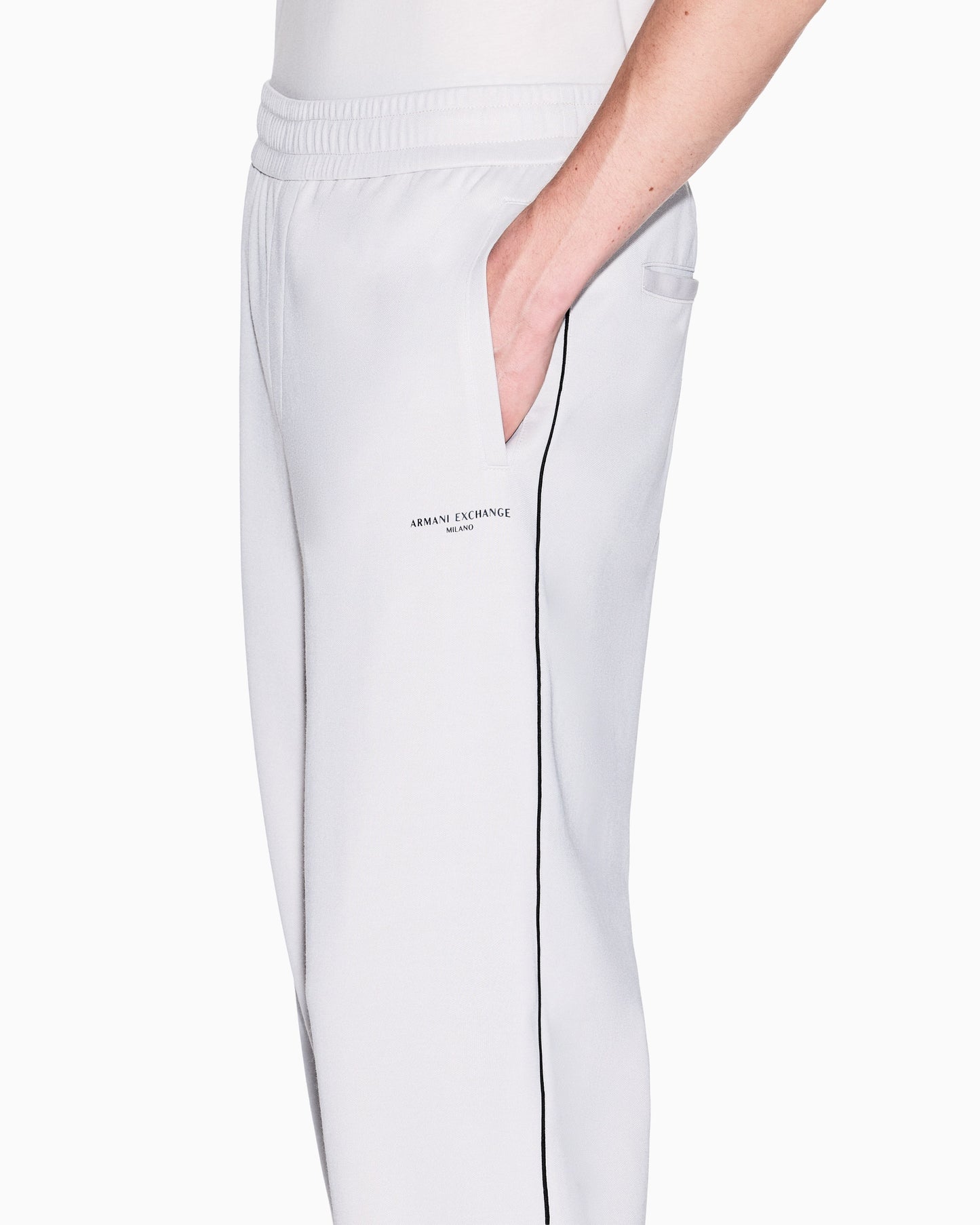 ARMANI EXCHANGE - Pantaloni jogger piping a contrasto