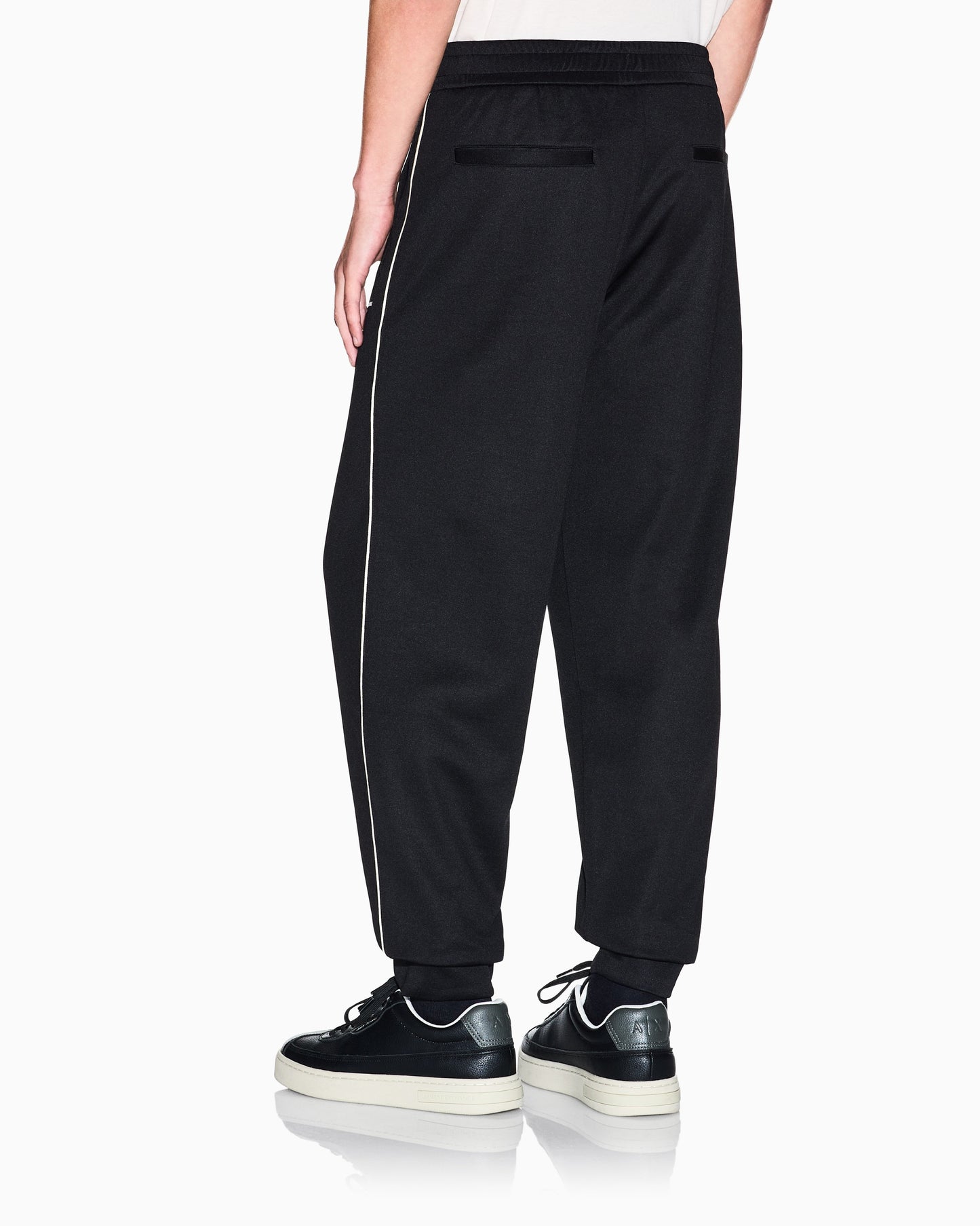 ARMANI EXCHANGE - Pantaloni jogger piping a contrasto
