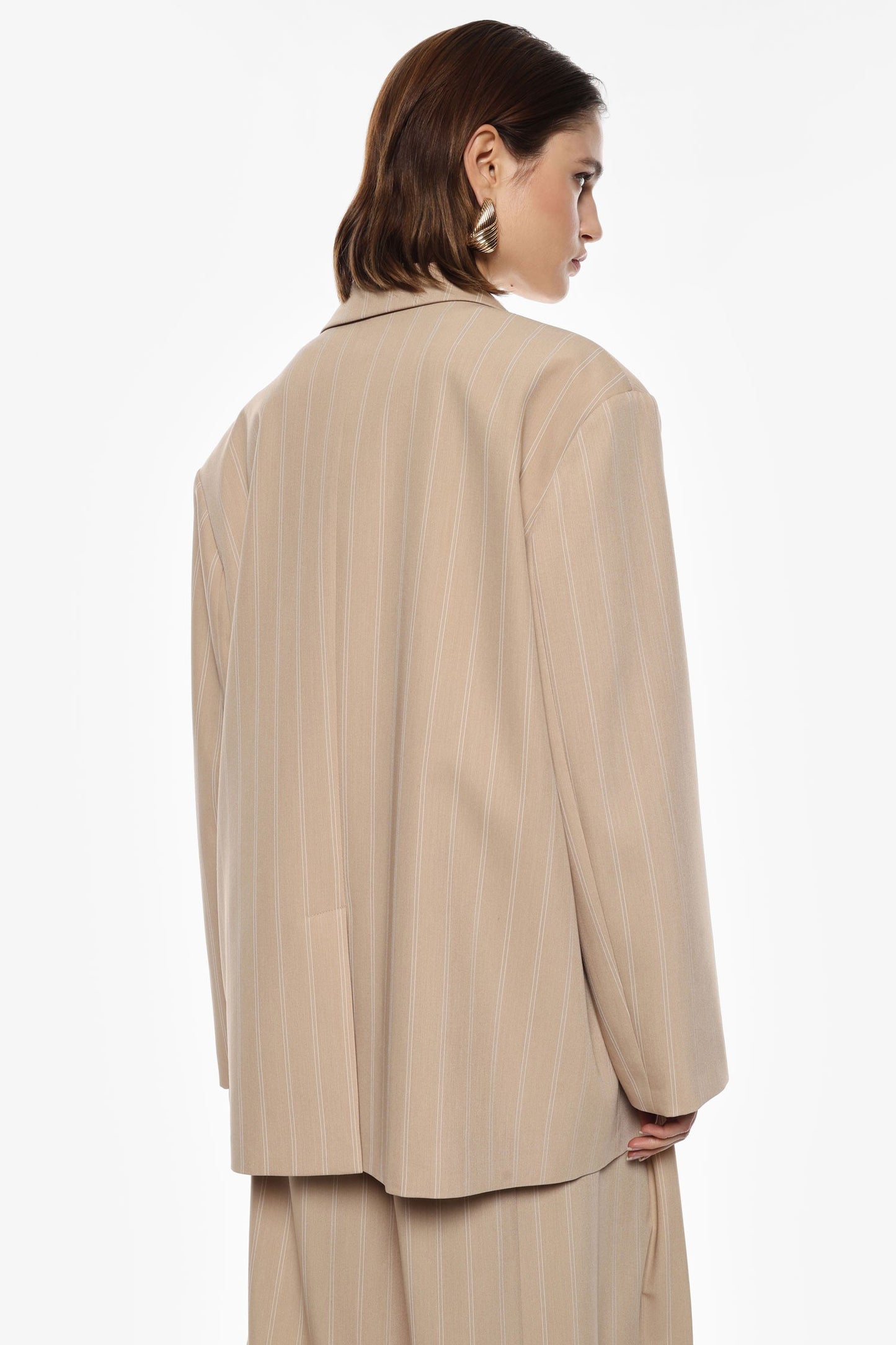 IMPERIAL - Blazer a righe con chiusura monopetto