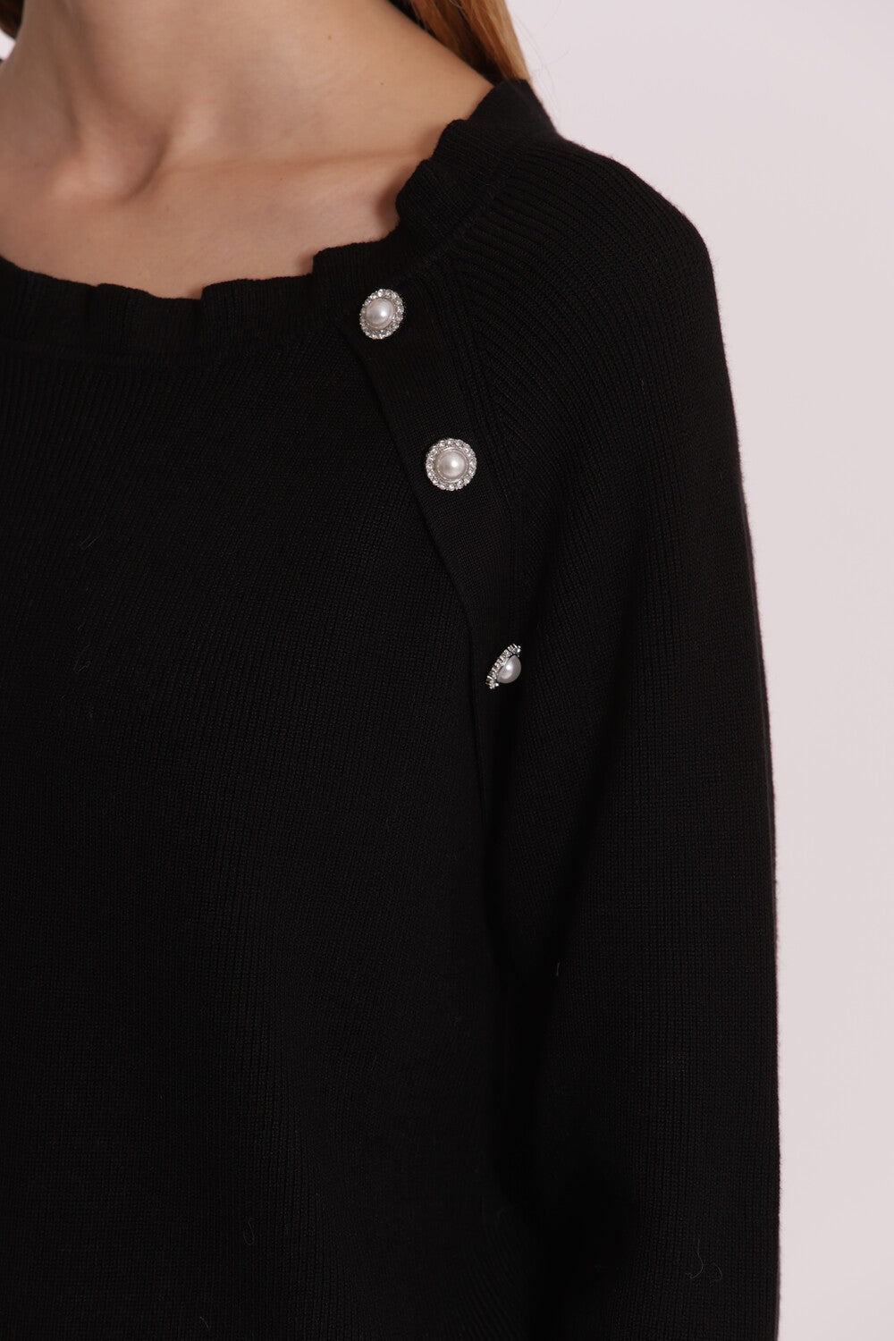 MIMI' MUA' - Maglia con bottoni gioiello