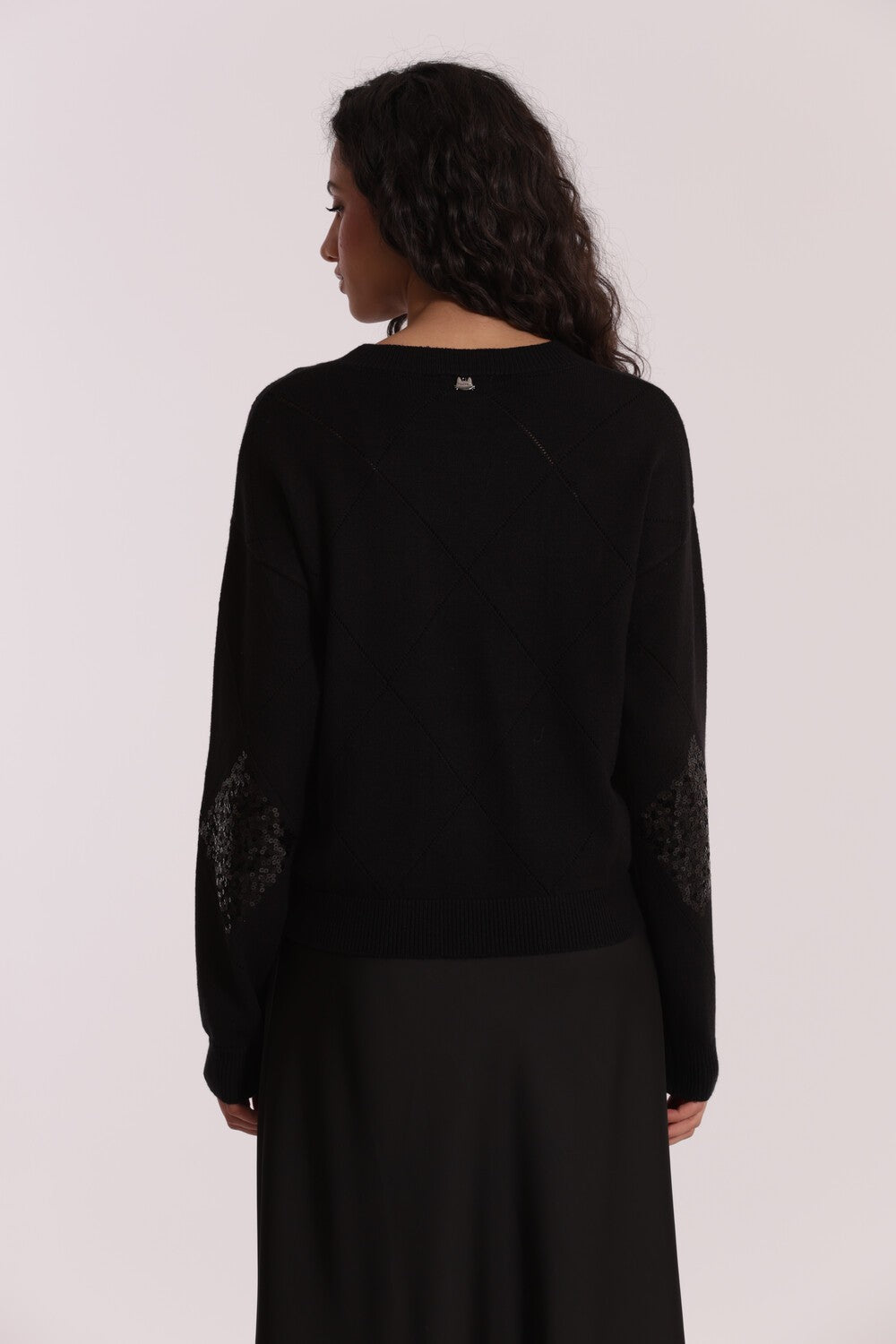 MIMI' MUA' - Maglia con rombi e paillettes