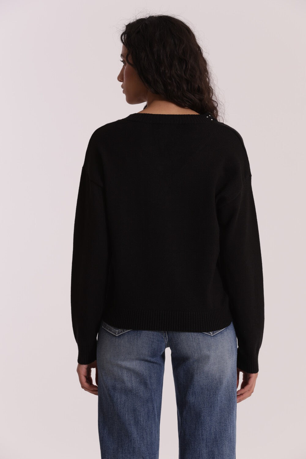 MIMI' MUA' - Maglia cut out con strass