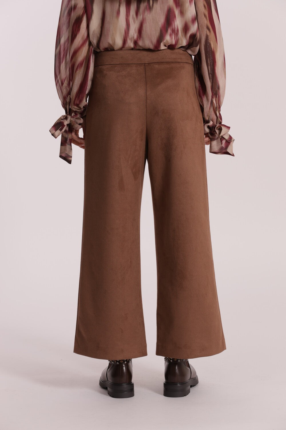 MIMI' MUA' - Pantalone cropped effetto camoscio