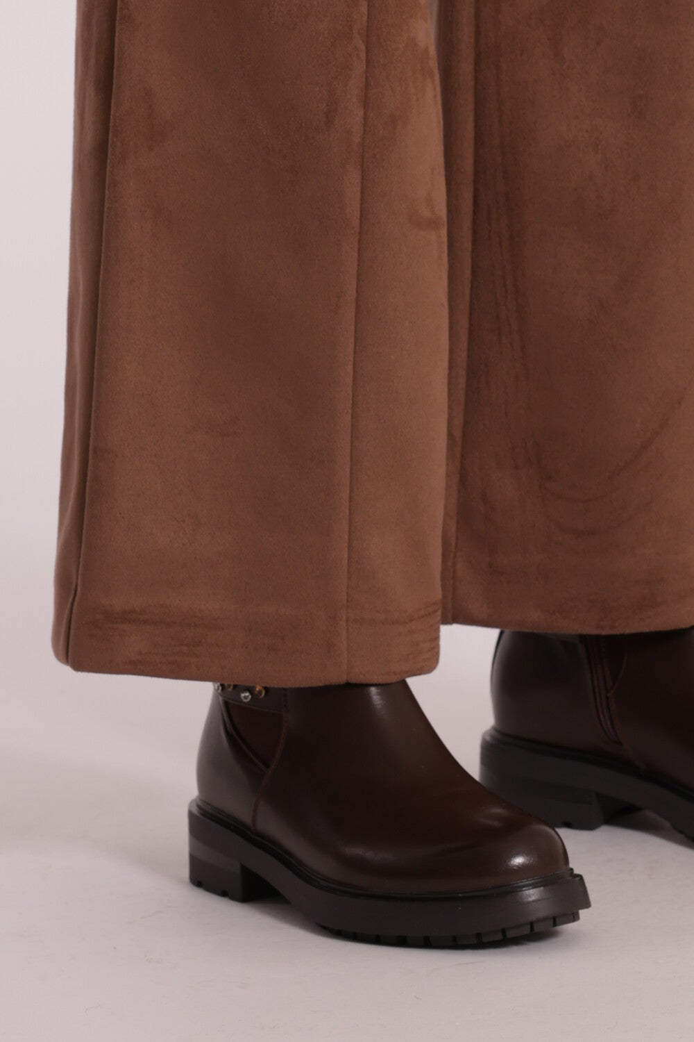 MIMI' MUA' - Pantalone cropped effetto camoscio