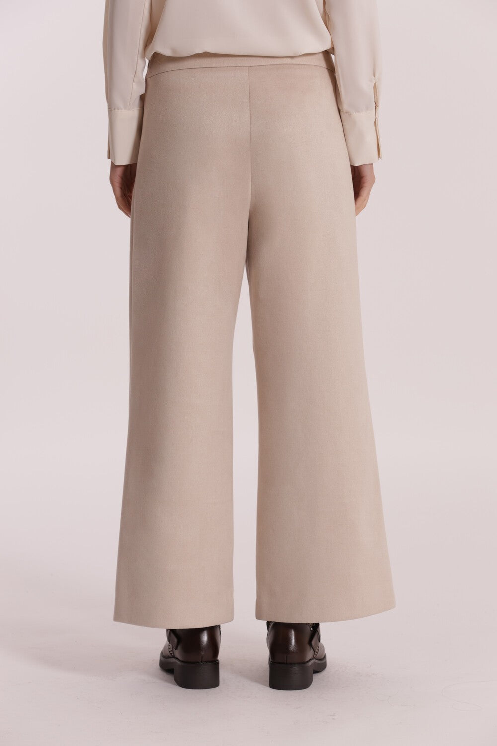 MIMI' MUA' - Pantalone cropped effetto camoscio