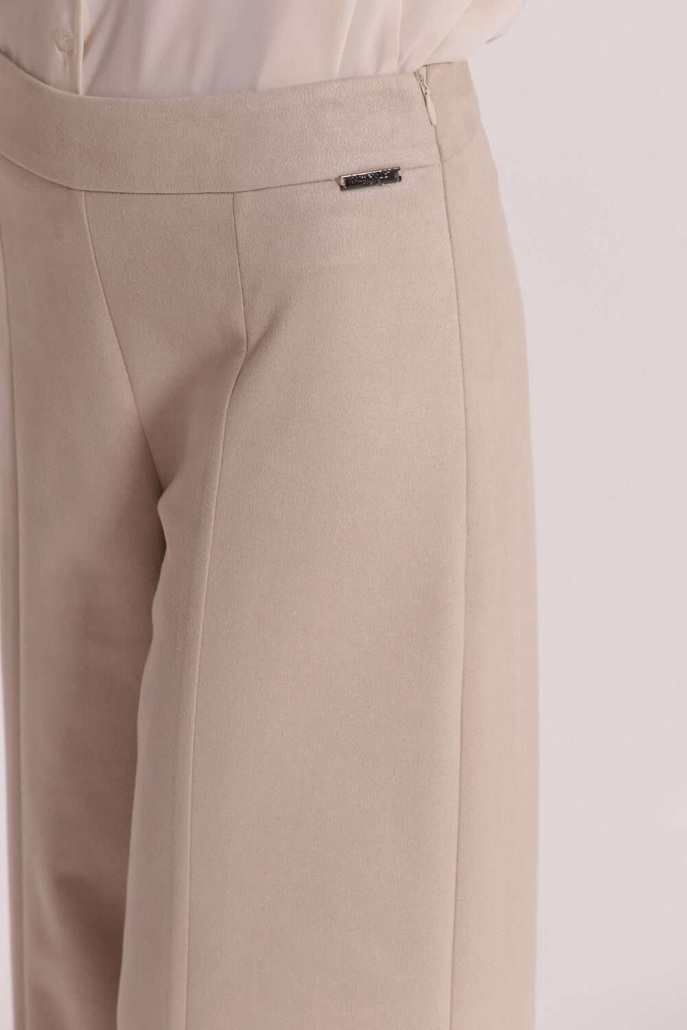 MIMI' MUA' - Pantalone cropped effetto camoscio