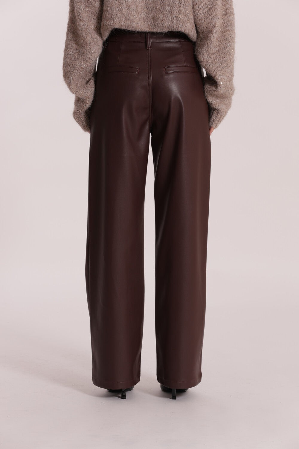 MIMI' MUA' - Jeans wide leg in similpelle
