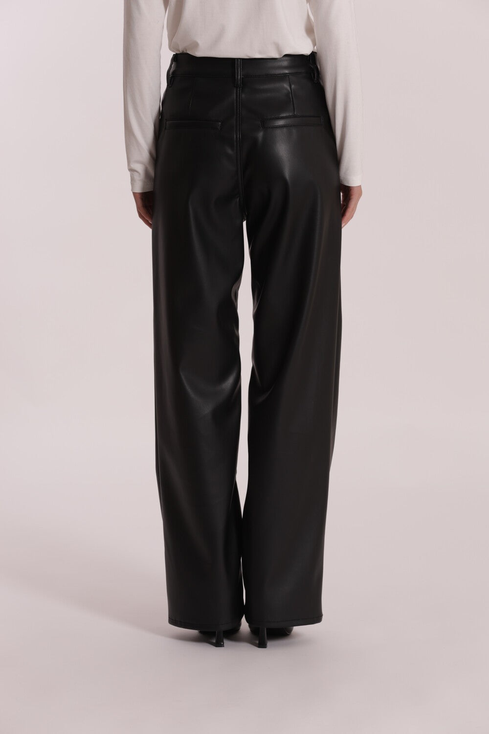 MIMI' MUA' - Jeans wide leg in similpelle