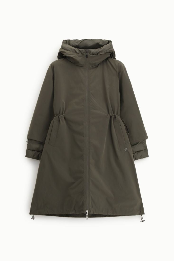 PLEASE - Parka con cappuccio e chiusura zip