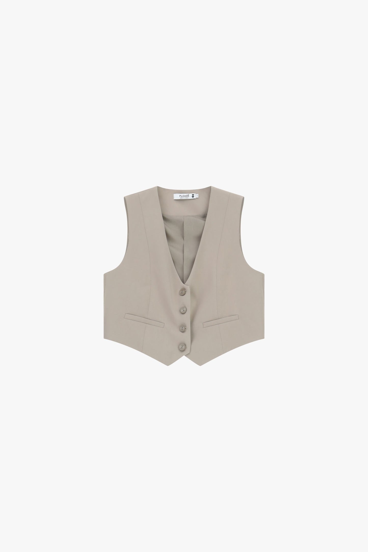 PLEASE - Gilet con abbottonatura frontale