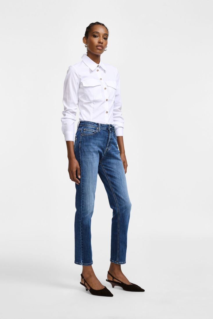 PLEASE - Jeans a gamba diritta lavaggio chiaro