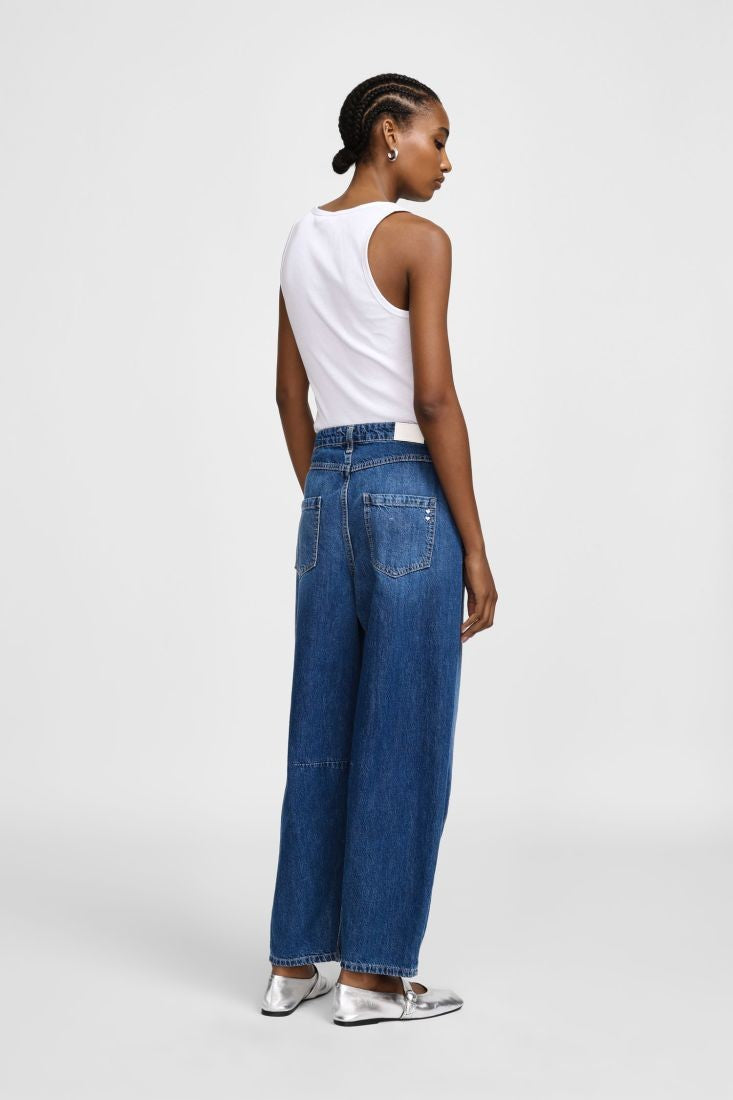PLEASE - Jeans a polloncino con vita alta