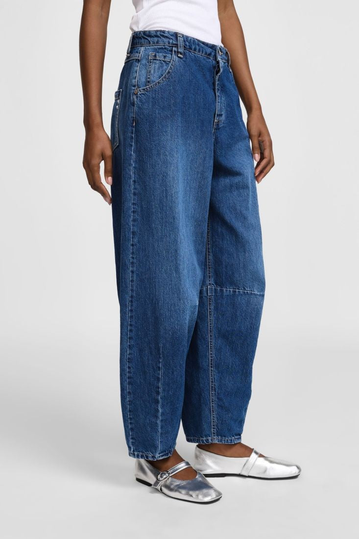 PLEASE - Jeans a polloncino con vita alta