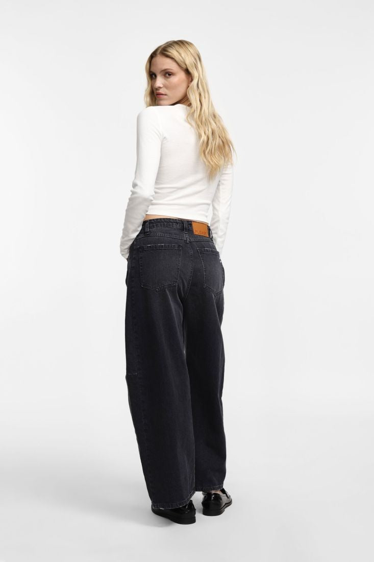 PLEASE - Jeans a gamba larga con vita alta