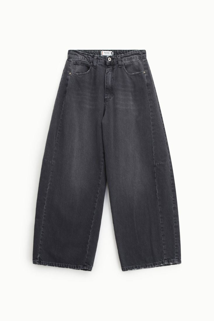 PLEASE - Jeans a gamba larga con vita alta
