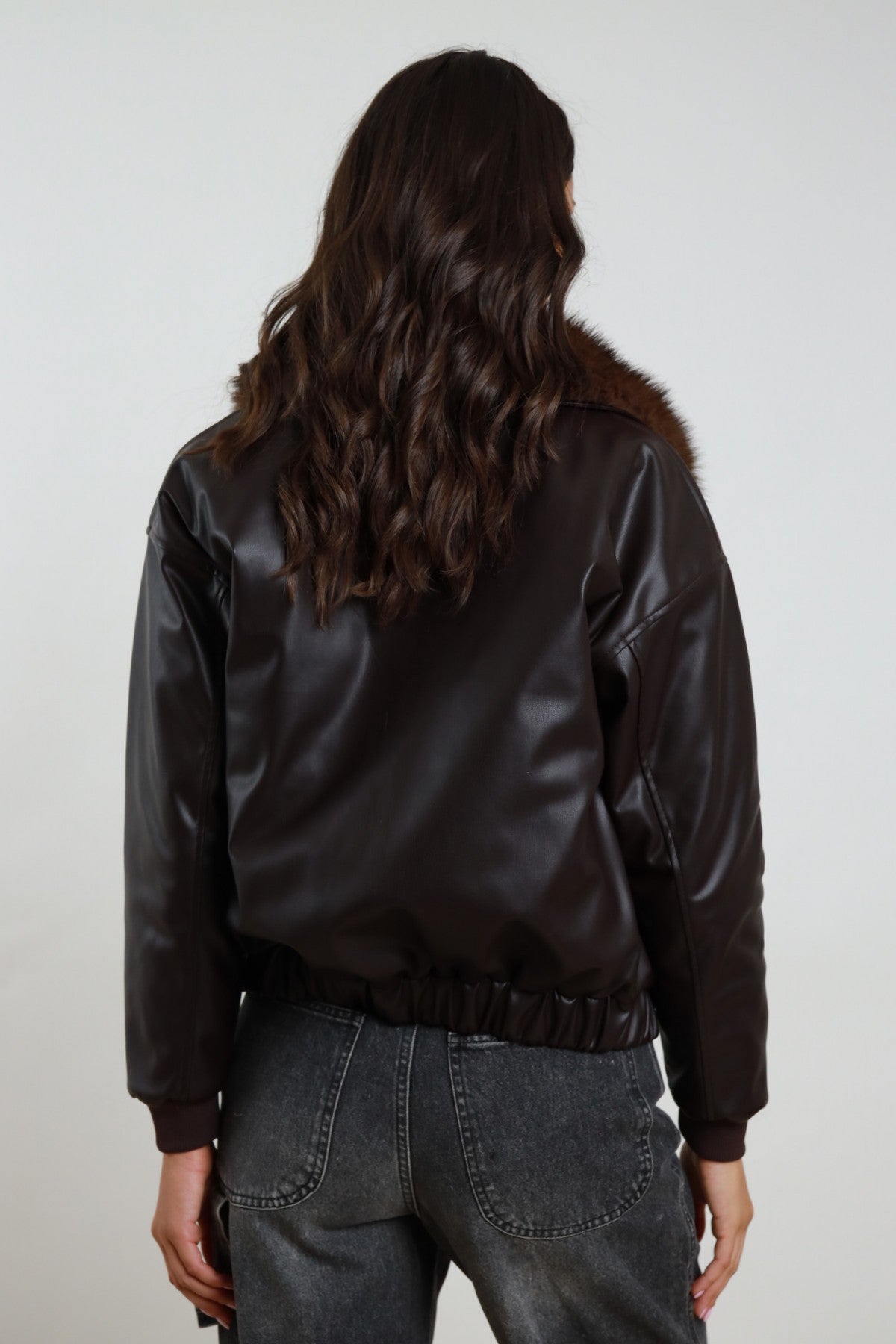 SUSY MIX - Bomber in ecopelle e ecopelliccia