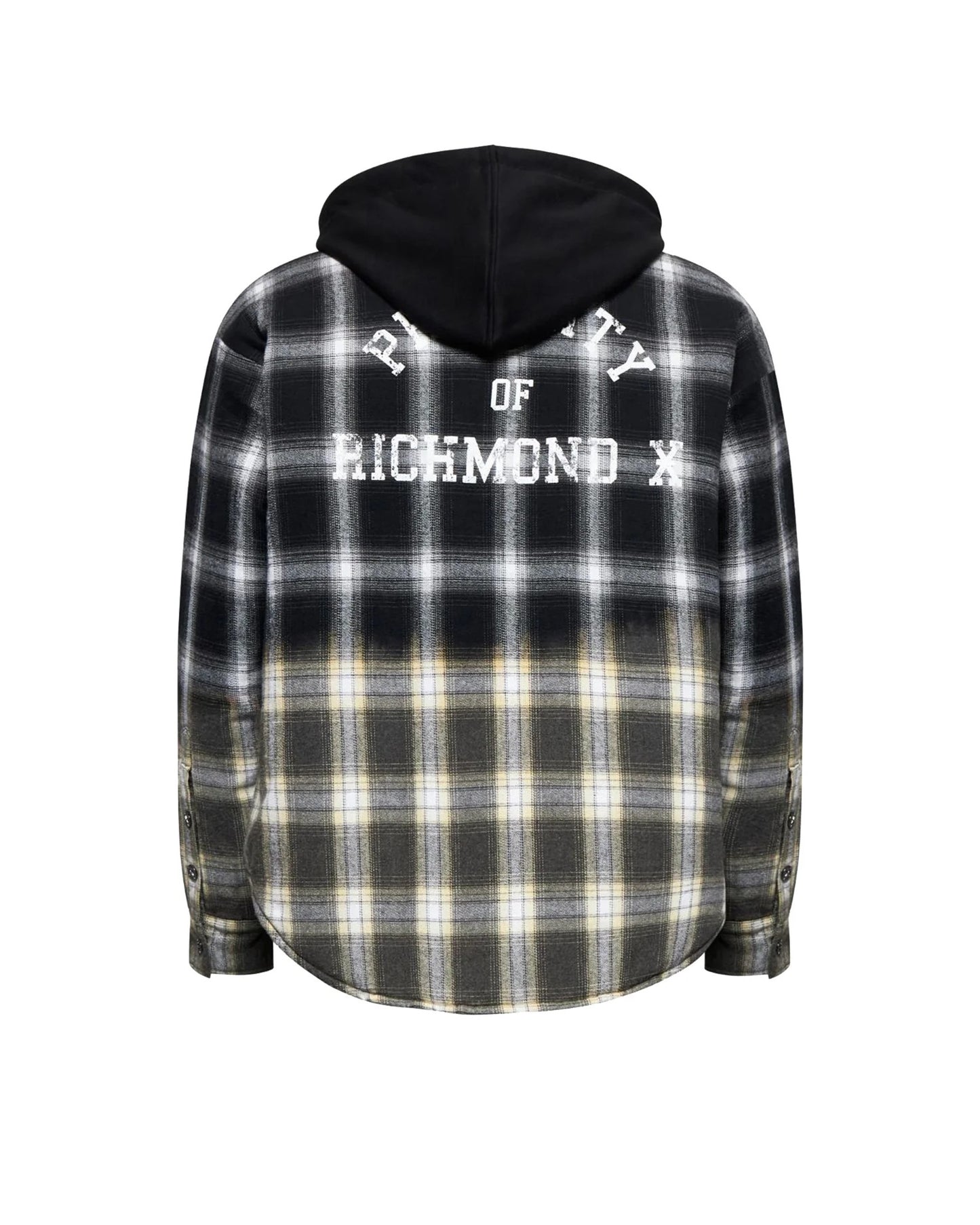 RICHMOND X - Camicia check con cappuccio applicato