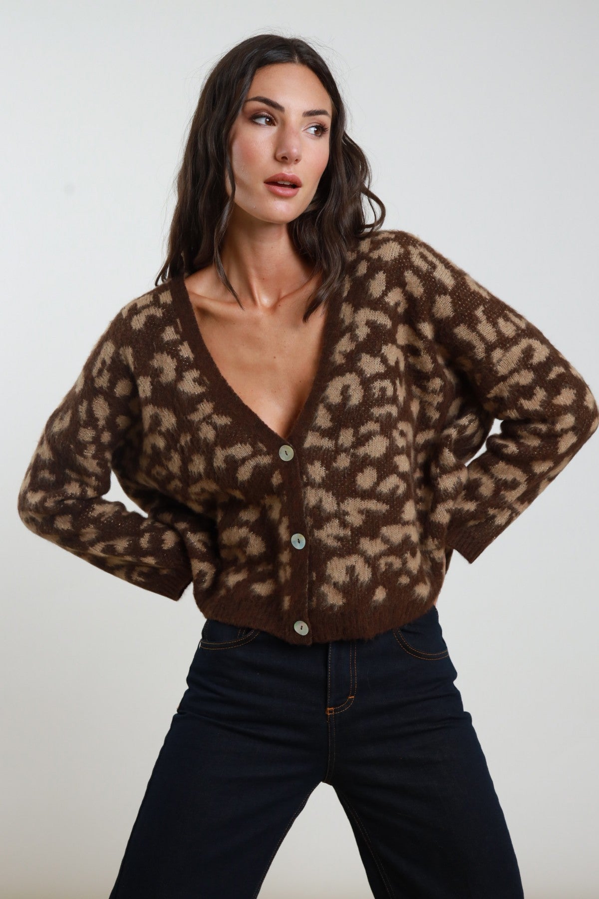 SUSY MIX - Cardigan maculato
