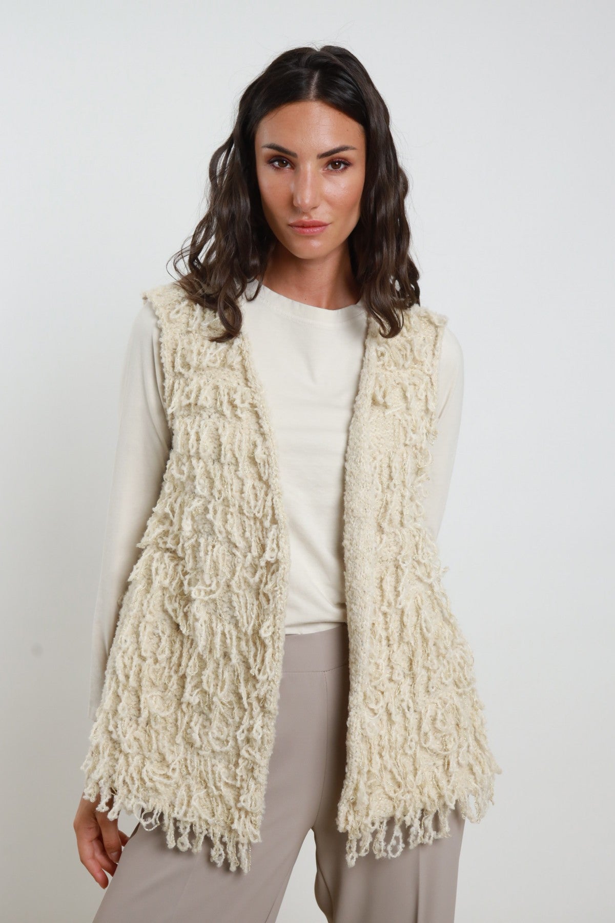 SUSY MIX - Gilet in lurex