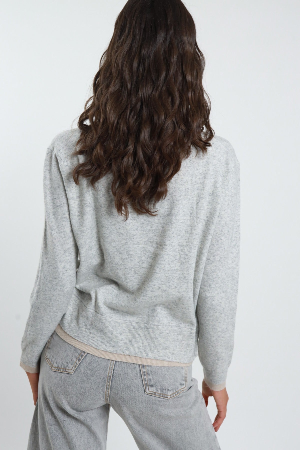 SUSY MIX - Maglia con doppio collo a contrasto