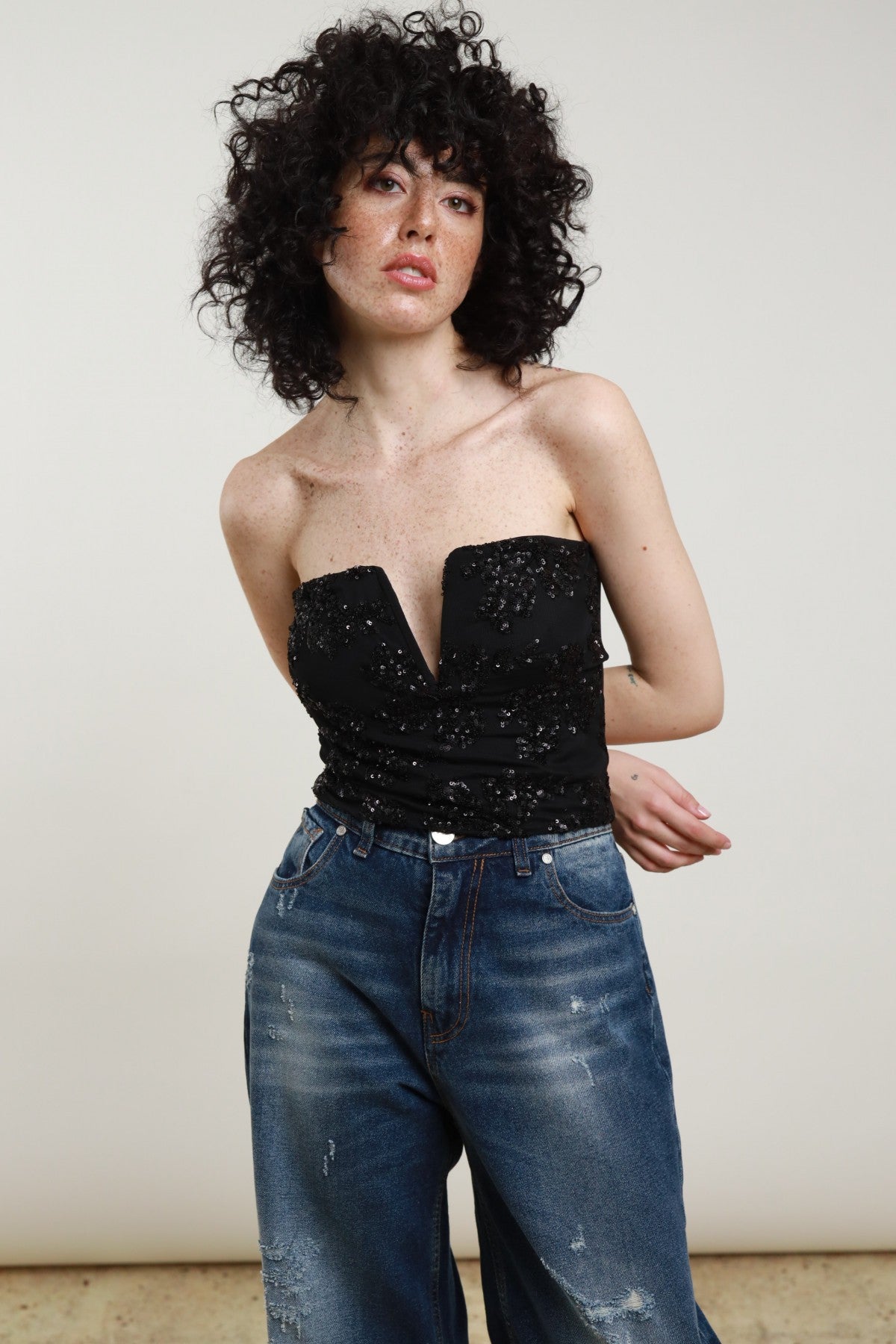 SUSY MIX - Top in paillettes