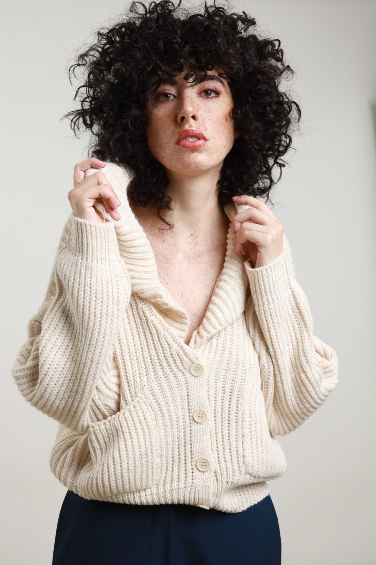 SUSY MIX - Cardigan con cappuccio
