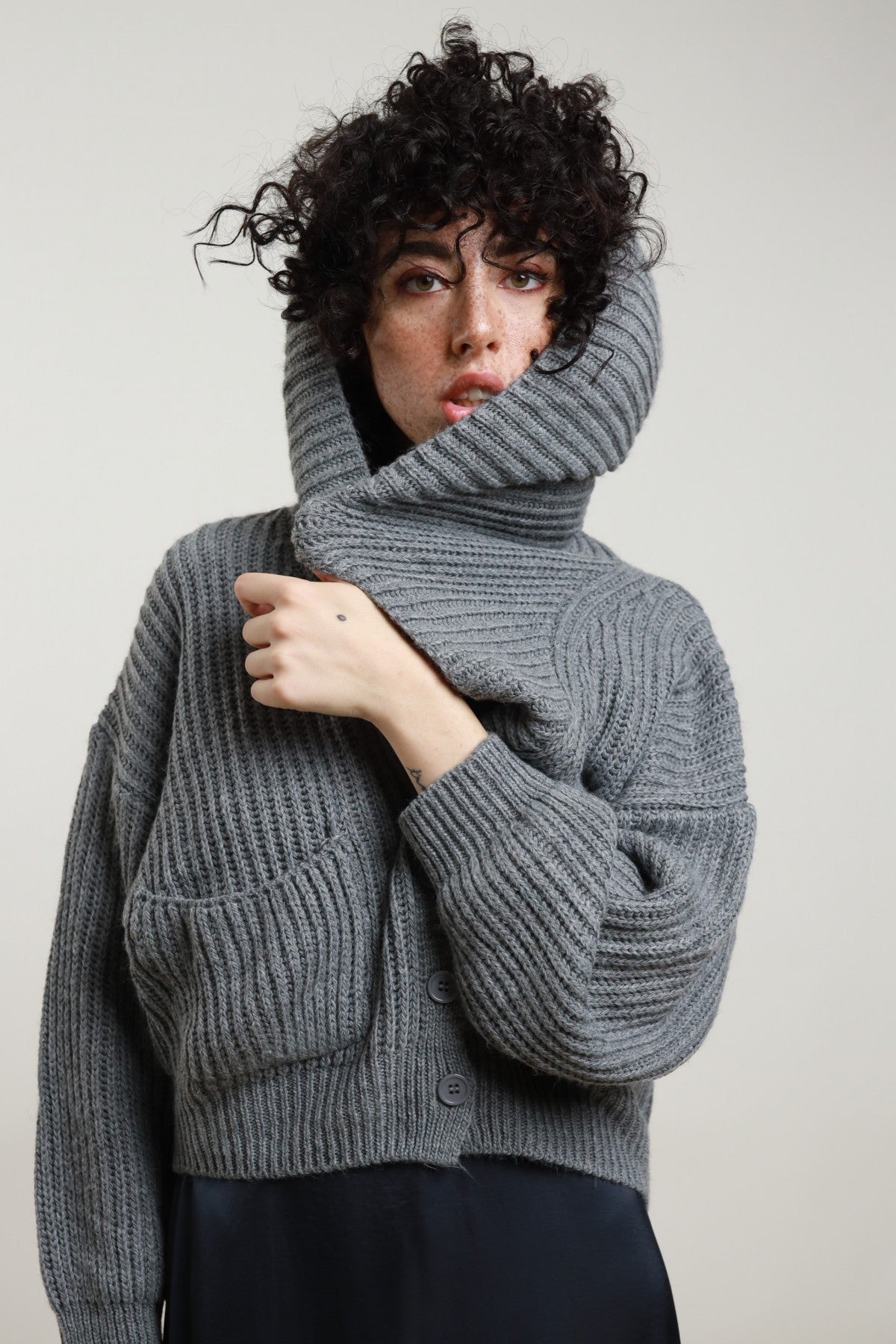 SUSY MIX - Cardigan con cappuccio