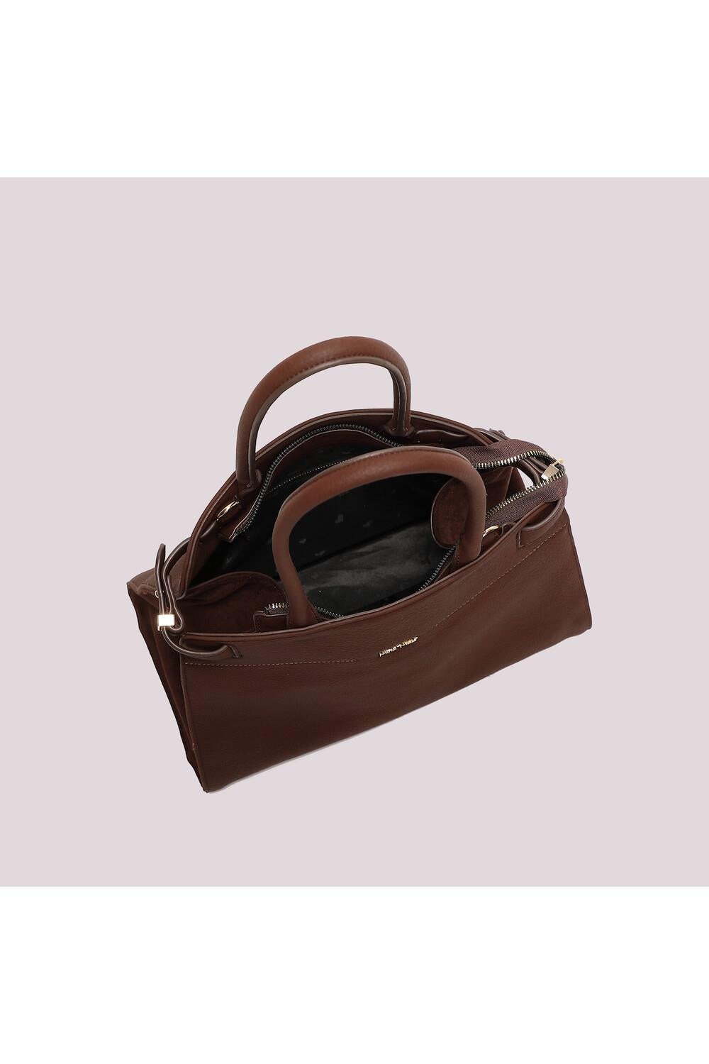 MIMI' MUA' - Borsa shopping con fianchi effetto camoscio
