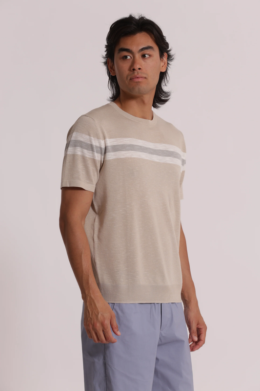 7X8 - T-shirt rigata in maglia leggera