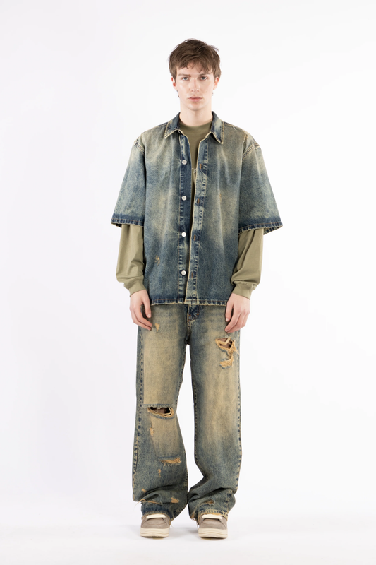 I'M BRIAN - Jeans gamba ampia effetto slavato