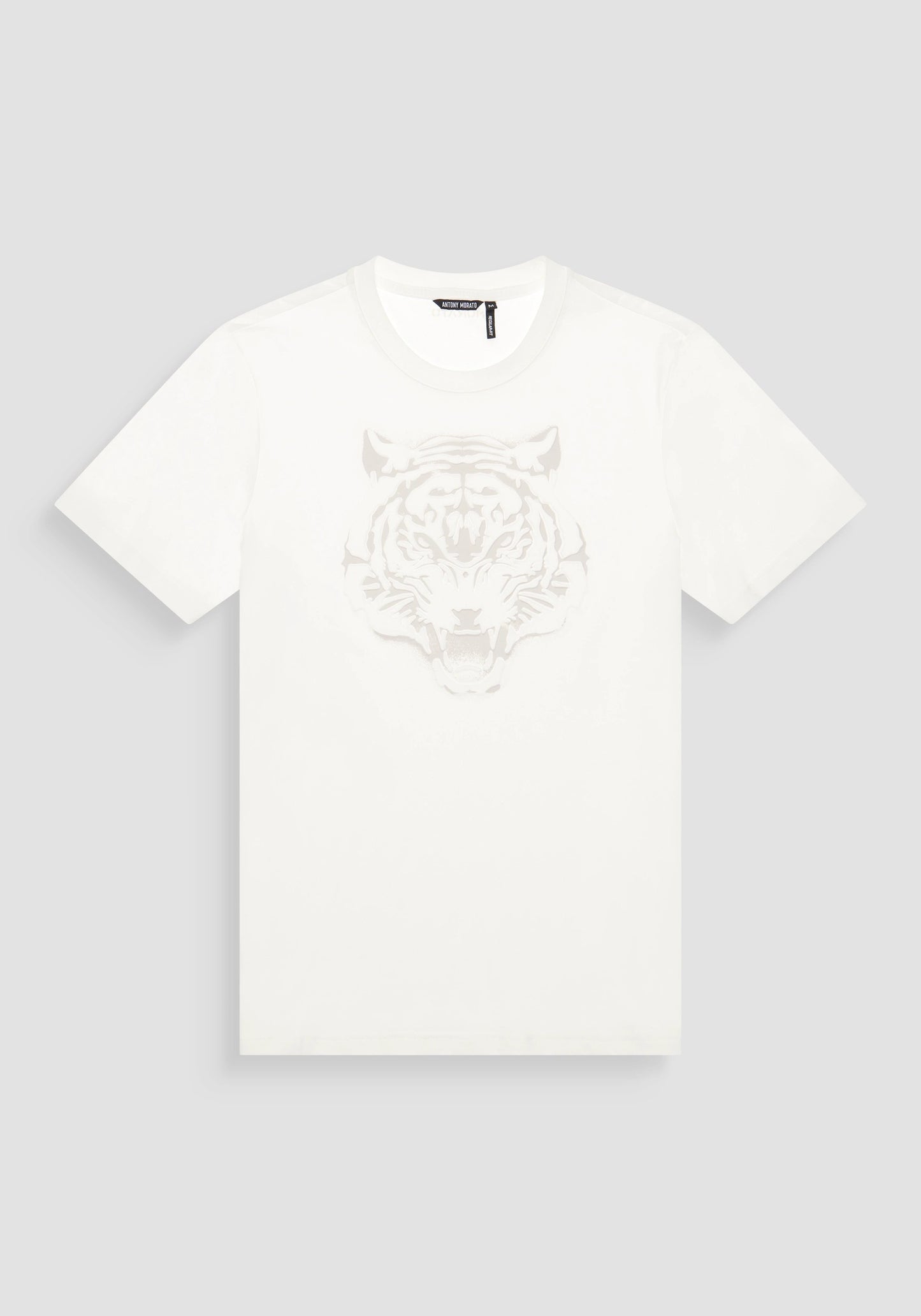 T-shirt regular fit con stampa ricamata tigre