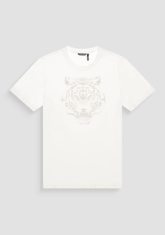 T-shirt regular fit con stampa ricamata tigre
