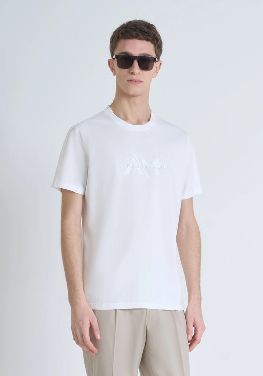 T-shirt regular fit con logo stampato