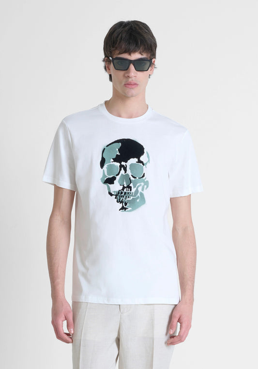 T-shirt regular fit con stampa gommata
