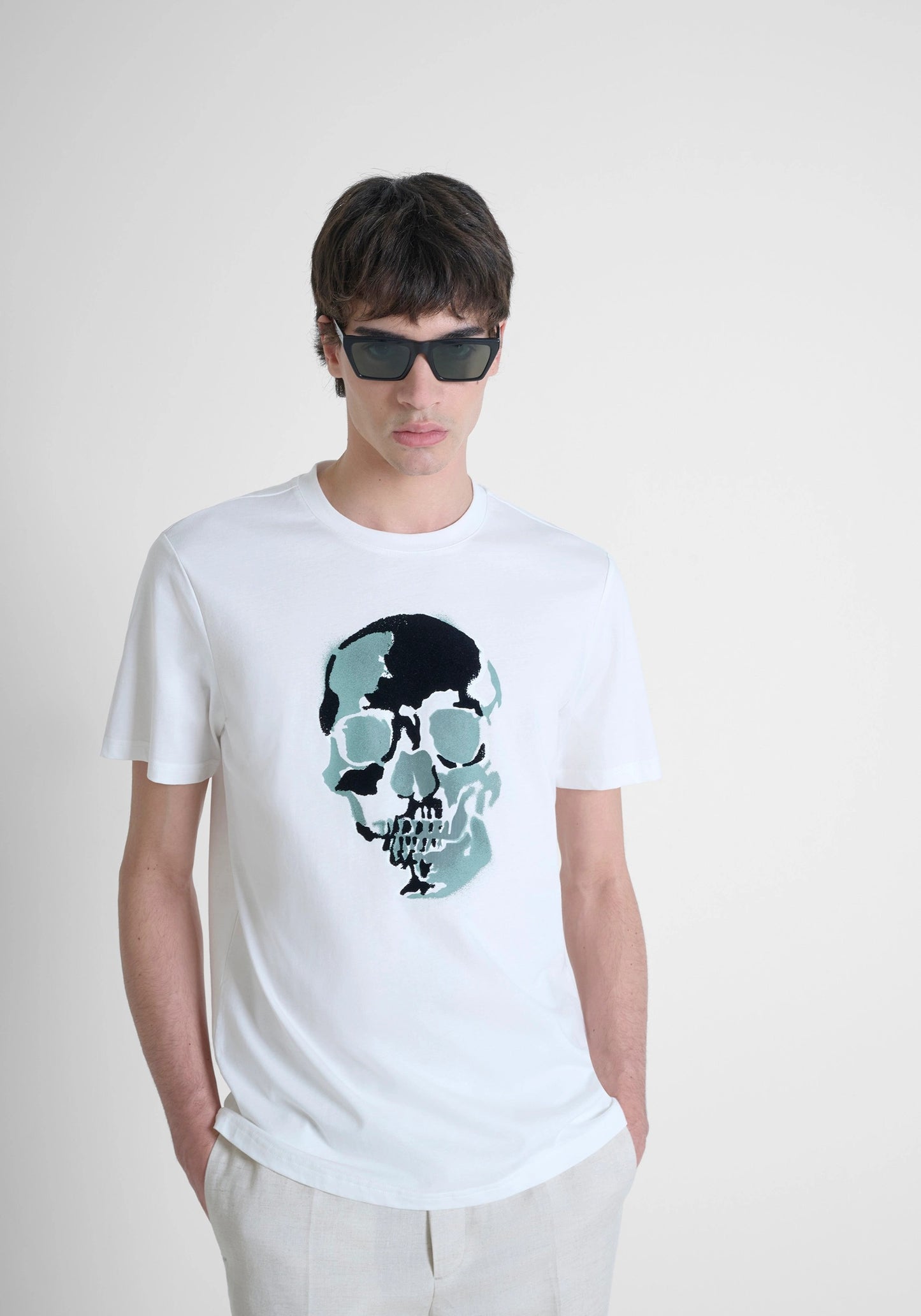 T-shirt regular fit con stampa gommata