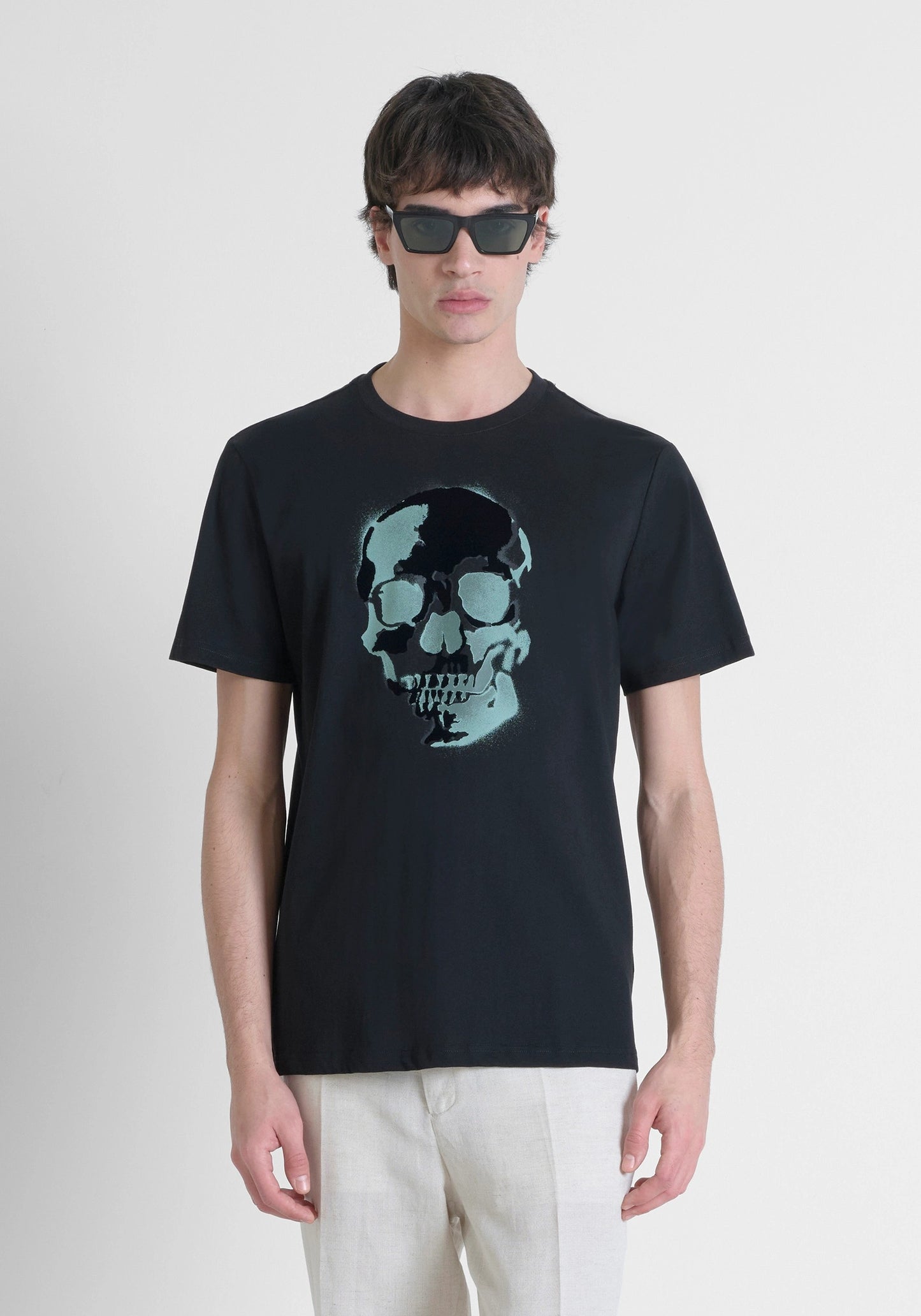 T-shirt regular fit con stampa gommata
