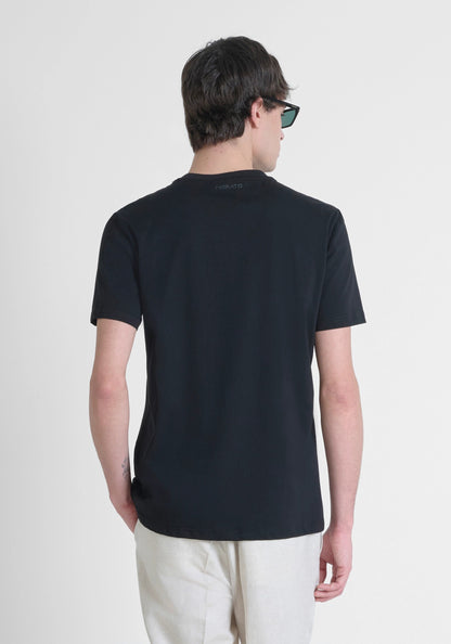 T-shirt regular fit con stampa gommata