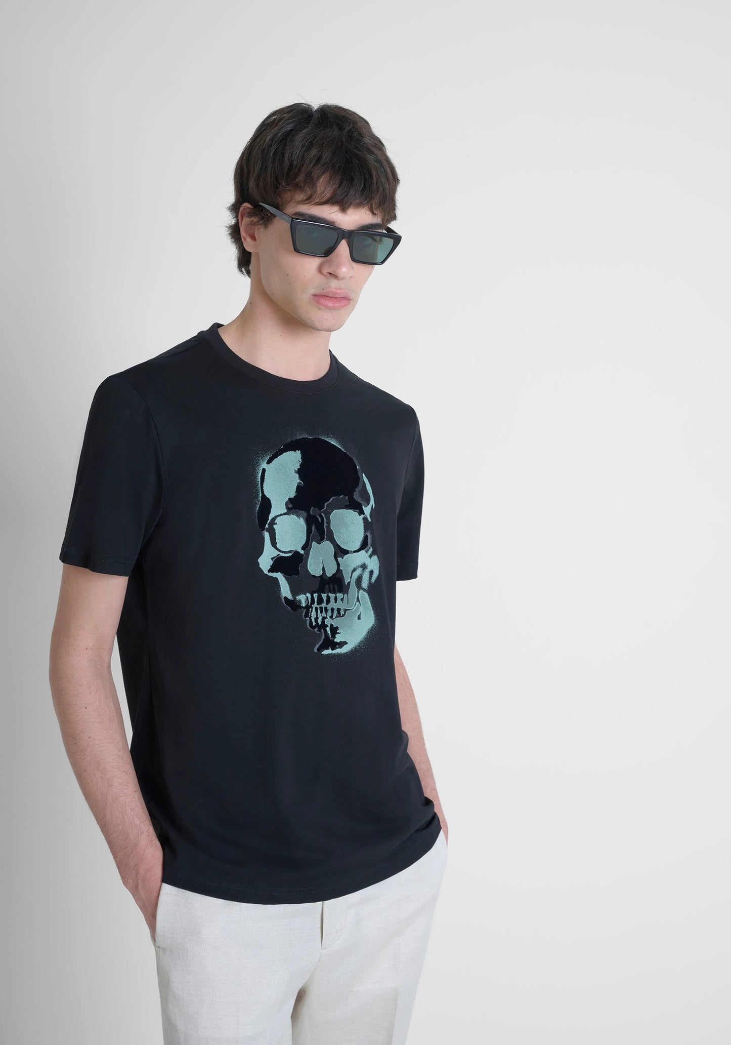 T-shirt regular fit con stampa gommata