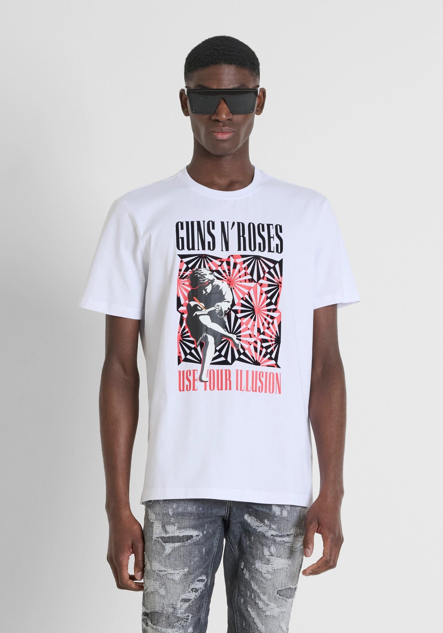 T-shirt regular fit in cotone e stampa "GUNS N' ROSES"