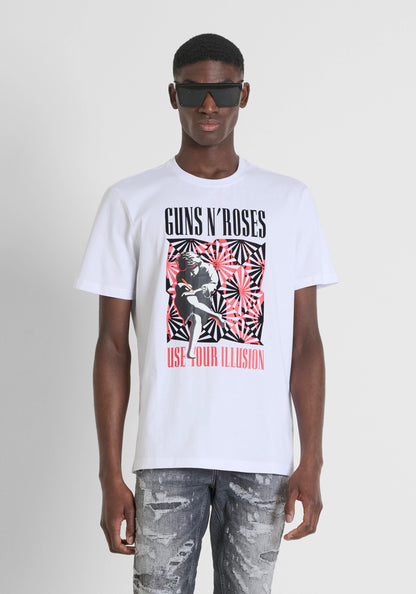 T-shirt regular fit in cotone e stampa "GUNS N' ROSES"