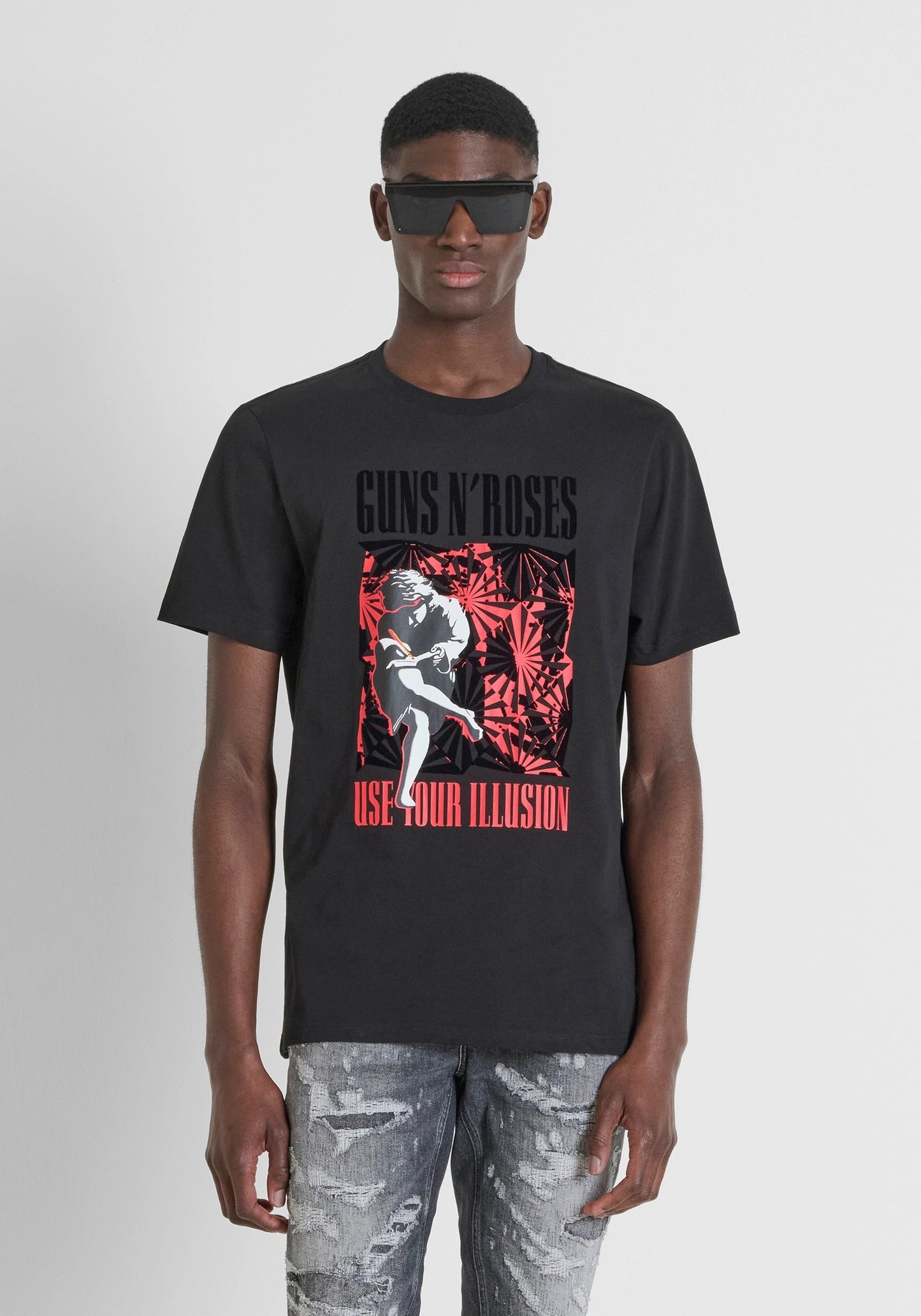 T-shirt regular fit in cotone e stampa "GUNS N' ROSES"