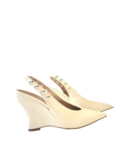 DIVINE FOLLIE - Slingback in pelle con dettagli argento